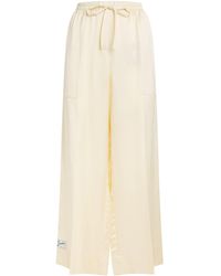 Sandro - Satin Wide-Leg Trousers - Lyst