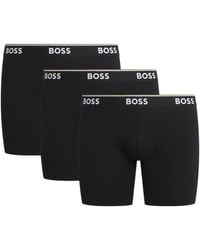 BOSS - Stretch-Cotton Logo Trunks - Lyst