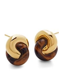Monica Vinader - X Kate Young Vermeil And Tiger's Eye Earrings - Lyst
