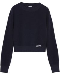 Loewe - Wool-Blend Embroidered Sweater - Lyst
