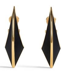 Alaïa - Leather Sculptural Pendant Clip-On Earrings - Lyst