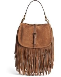 Etro - Medium Suede Fringed Pony Shoulder Bag - Lyst
