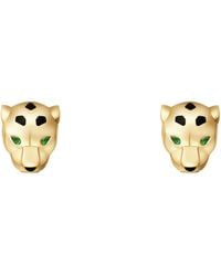Cartier - Tsavorite And Onyx Panthère De Earrings - Lyst
