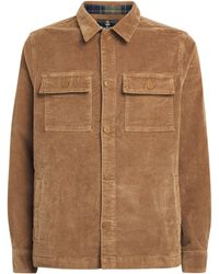 Barbour - Corduroy Tartan-Trim Overshirt - Lyst