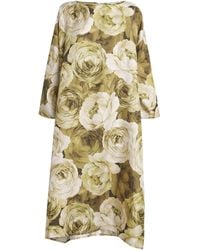 Eskandar - Silk Floral Midi Dress - Lyst