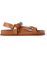 Ralph Lauren - Leather Nolen Flat Sandals - Lyst
