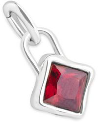 Astrid & Miyu - Rhodium-Plated January Birthstone Charm - Lyst