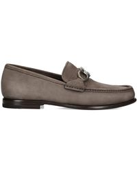 Ferragamo - Nubuck Leather Avril Loafers - Lyst