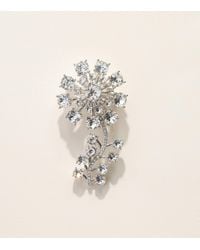 Self-Portrait - Crystal Flower Brooch - Lyst