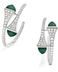 Marli New York - Diamond And Agate Cleo Hoop Earrings - Lyst