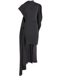 Loewe - High-Neck Cape-Detail Dress - Lyst