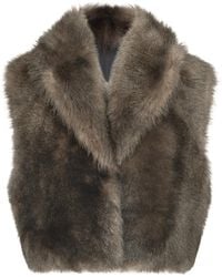 Brunello Cucinelli - Shearling Sleeveless Jacket - Lyst