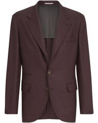 Brunello Cucinelli - Mouliné Virgin Wool Twill Deconstructed Blazer - Lyst