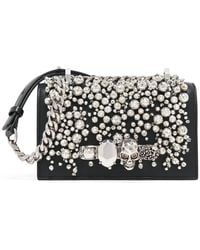 McQueen - Mini Leather Embellished Cross-Body Bag - Lyst