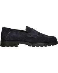 Santoni - Suede Detroit Roccia Loafers - Lyst