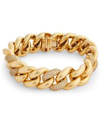 SHAY - Yellow Gold And Diamond Triple Pavé Jumbo Links Bracelet - Lyst