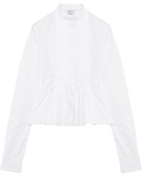 McQueen - Cotton Pleated Blouse - Lyst