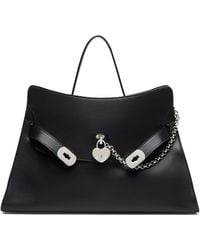 McQueen - Calfskin Locke Top-Handle Bag - Lyst
