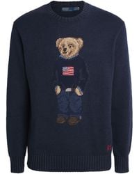 Polo Ralph Lauren - Cotton-Linen Polo Bear Sweater - Lyst