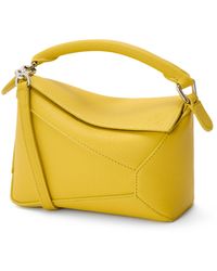 Loewe - Mini Leather Puzzle Edge Top-Handle Bag - Lyst