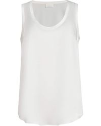Brunello Cucinelli - Stretch-Silk Satin Reversible Tank Top - Lyst