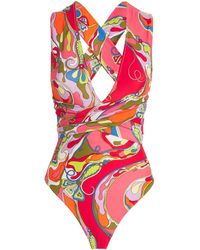 Emilio Pucci - Orchidee Print Swimsuit - Lyst