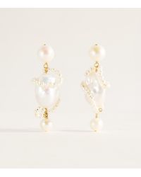 COMPLETEDWORKS - Plated Freshwater Pearl Drop Earrings - Lyst