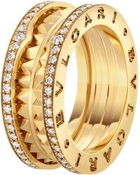 BVLGARI - And Diamond B.Zero1 Rock Two-Band Ring - Lyst