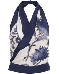 SIR. - Printed Philippa Scarf Crop Top - Lyst