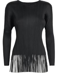 Pleats Please Issey Miyake - Wave Long-Sleeve Top - Lyst