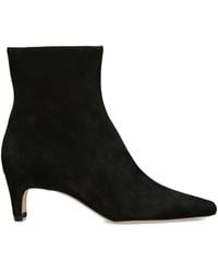 STAUD - Suede Wally Heeled Ankle Boots 55 - Lyst