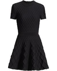 Balmain - Knitted Flared Mini Dress - Lyst