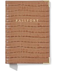 Aspinal of London - Croc-Effect Passport Cover - Lyst