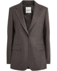 Sandro - Wool Single-Breasted Blazer - Lyst