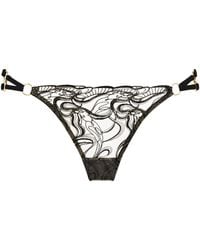 Bordelle - Embroidered Open-Back Pearl Briefs - Lyst