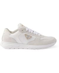 Prada - Re-Nylon And Suede Prax 2.0 Low-Top Sneakers - Lyst