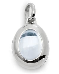 Monica Vinader - Sterling And Rock Crystal April Birthstone Locket - Lyst
