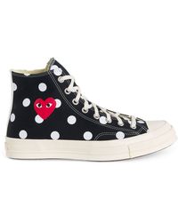 COMME DES GARÇONS PLAY - X Converse Polka Dot Heart Chuck Taylor All Star '70 High-Top Sneakers - Lyst