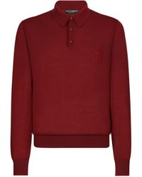 Dolce & Gabbana - Cashmere Logo Polo Sweater - Lyst