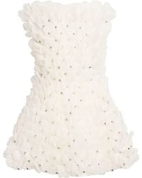 Stella McCartney - Silk Embellished Strapless Mini Dress - Lyst