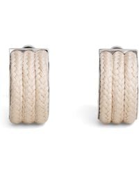 Alaïa - Corded Hoop Earrings - Lyst