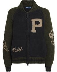 Polo Ralph Lauren - Wool Varsity Cardigan - Lyst