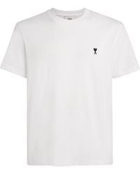 Ami Paris - Cotton Embroidered Ami De Coeur T-Shirt - Lyst
