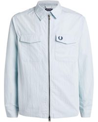 Fred Perry - Collared Zip-up Overshirt - Lyst