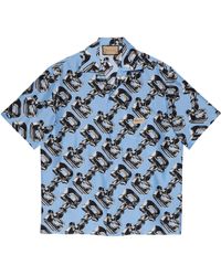 Gucci - Silk 3d Horsebit Shirt - Lyst