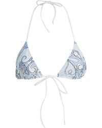 PUCCI - Orchidee Triangle Bikini Top - Lyst