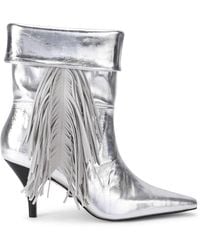 Kurt Geiger - Metallic Leather Piccadilly Slouch Boots - Lyst