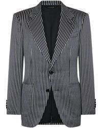 Tom Ford - Silk Stripe Single-Breasted Blazer - Lyst