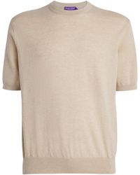 Ralph Lauren - Cashmere Crew-Neck Short-Sleeve Sweater - Lyst