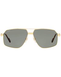 Cartier - Première De Pilot Sunglasses - Lyst